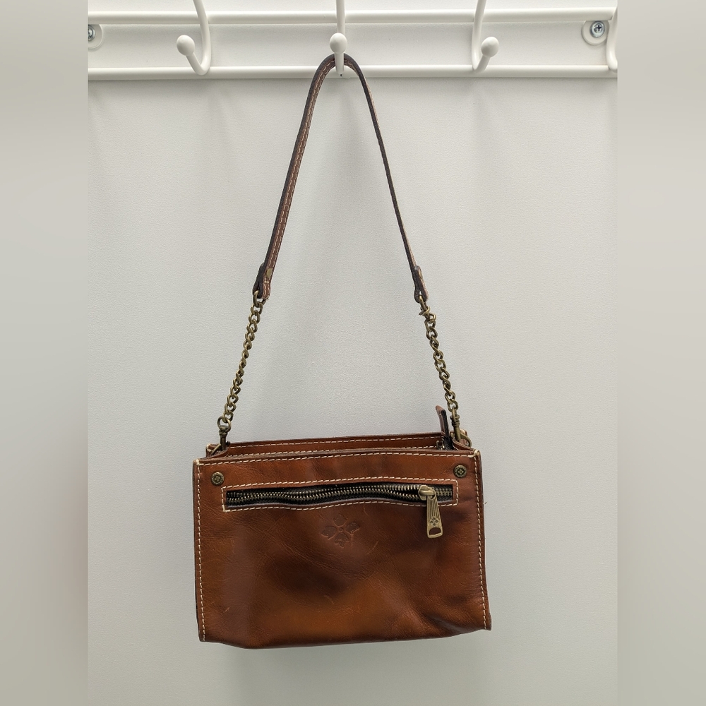 Patricia Nash Brown Leather Chain Strap Bag